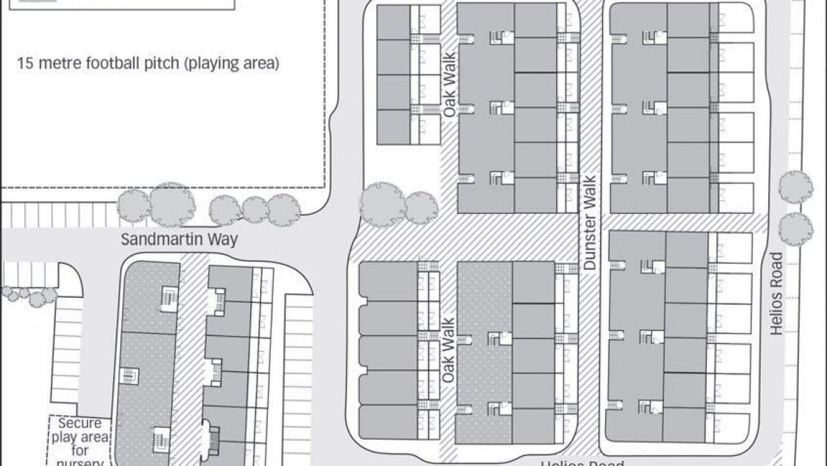 בד זד - תכנית השכונה עם רחובות נפרדים להולכי רגל ולמכוניות (Chance, 2009)
